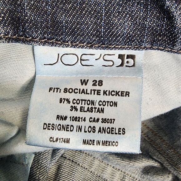 Joes Jeans Size 28 Womens Blue Denim Cropped Low Rise Socialite Kicker Meg - Picture 11 of 14